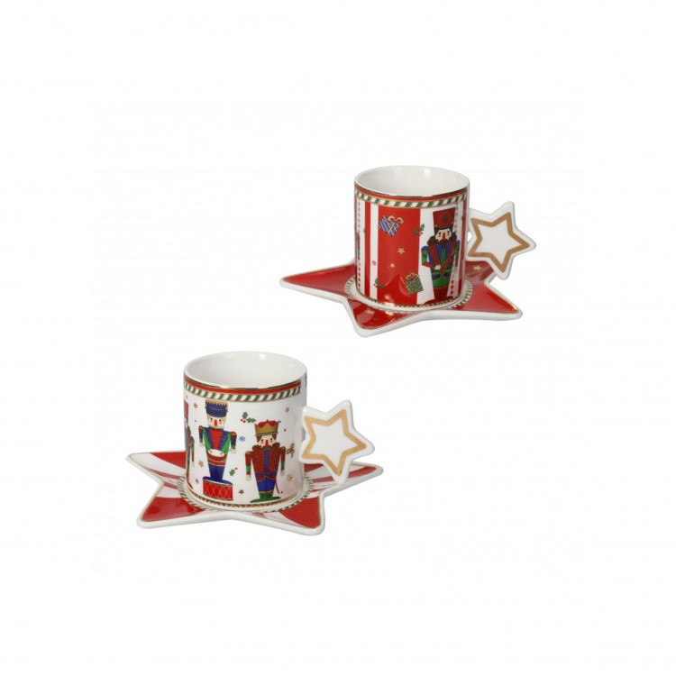 TAZZA - SET 2 PEZZI - LO SCHIACCIANOCI - BRANDANI