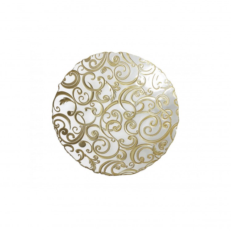 CIOTOLA - FILO D'ORO - VETRO - Ø 30 CM - BRANDANI CIOTOLA - FILO D'ORO - VETRO - Ø 30 CM - BRANDANI