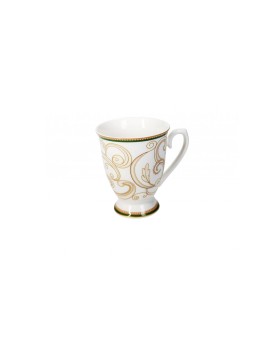 MUG - SET 2 PEZZI - FILO D'ORO - BIANCO-VERDE - BRANDANI
