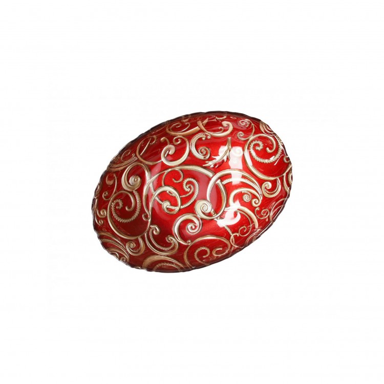 COPPETTA - FILO D'ORO - VETRO ROSSO - Ø 21 CM - BRANDANI