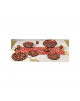 COPPETTA - FILO D'ORO - VETRO ROSSO - Ø 21 CM - BRANDANI