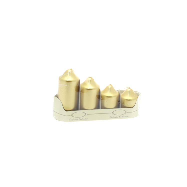 CANDELA - SET 4 PEZZI - ORO - NATALUNA