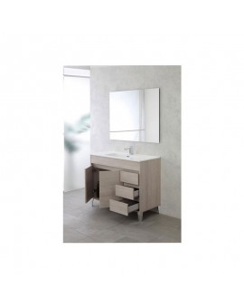 COMPOSIZIONE BAGNO - 2 ANTE 3 CASSETTI - ROVERE CHIARO - LINEA MONDO - FERIDRAS