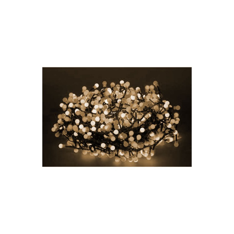 SERIE LUCI - 500 LED BALL - 25 MT - ESTERNO - BIANCO CALDO - NATALUNA