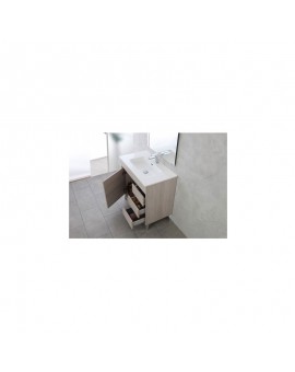 COMPOSIZIONE BAGNO - 1 ANTA 3 CASSETTI - ROVERE CHIARO - LINEA MONDO - FERIDRAS