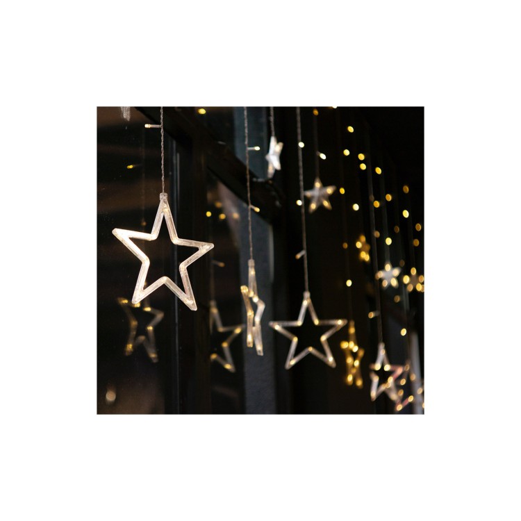 CATENA LUMINOSA - STELLE - 138 LED - 250 CM - ESTERNO - BIANCO CALDO CATENA LUMINOSA - STELLE - 138 LED - 250 CM - ESTERNO - BIANCO CALDO