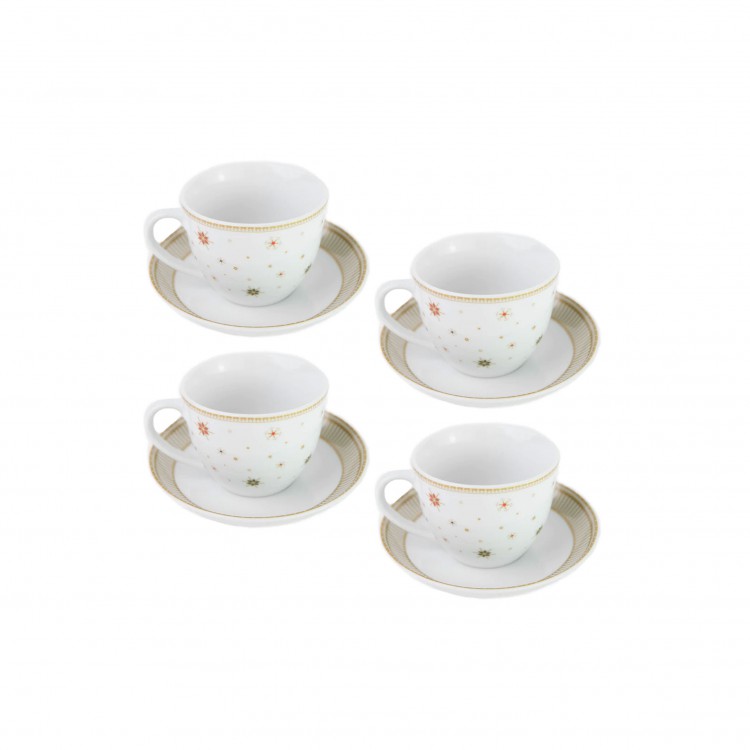 TAZZA COLAZIONE - SET 4 PEZZI - CHRISTMAS IN GOLD - VILLA ALTACHIARA