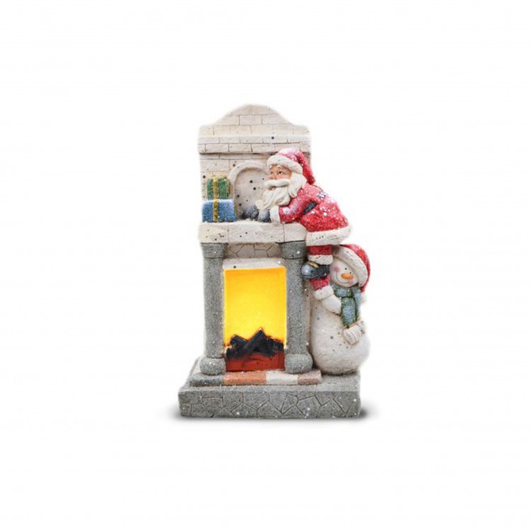 CAMINETTO - BABBO NATALE - TYPE C - CON LUCE - CERAMICA CAMINETTO - BABBO NATALE - TYPE C - CON LUCE - CERAMICA