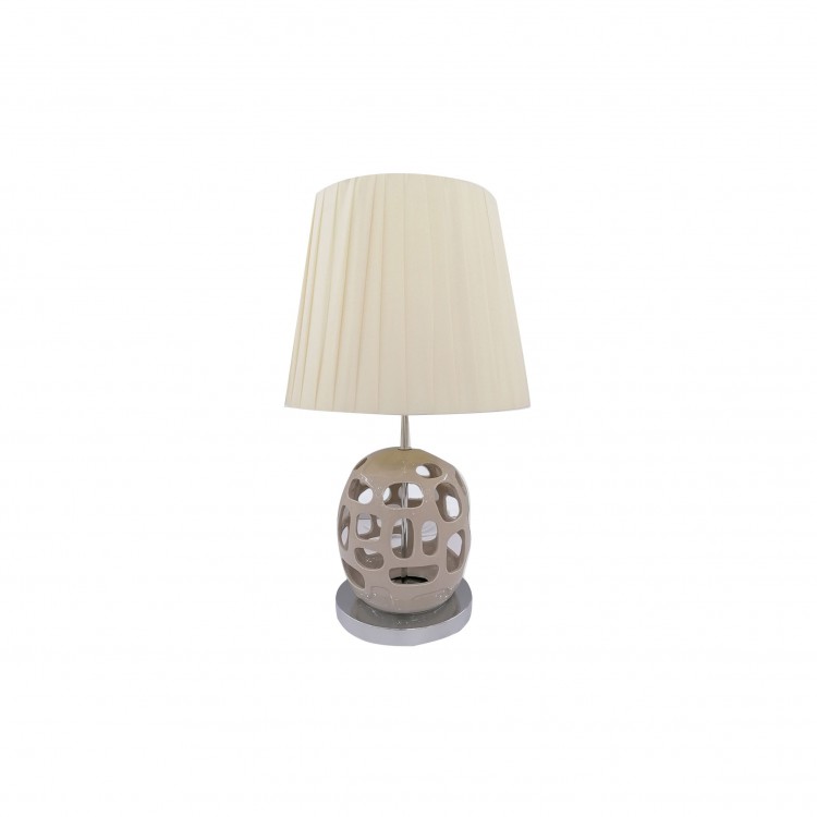 LAMPADA DA TAVOLO - TRAFORATA - TORTORA LAMPADA DA TAVOLO - TRAFORATA - TORTORA
