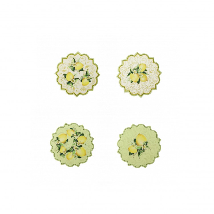 SOTTOBICCHIERI - SET 4 PEZZI - I LIMONI - BRANDANI