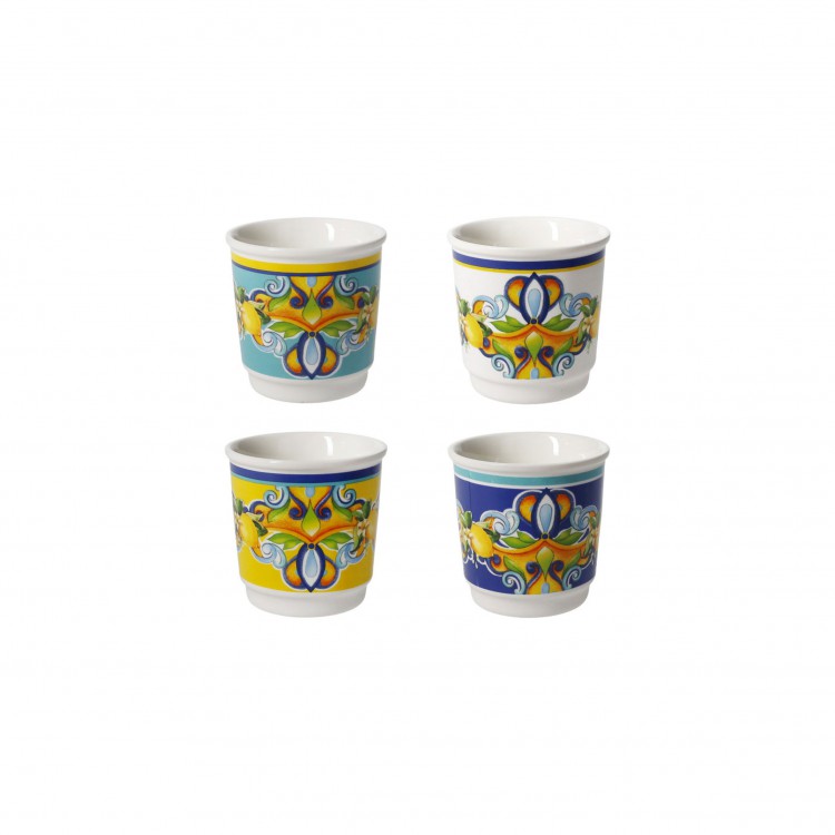 BICCHIERINO - SET 4 PEZZI - CITRUS - PORCELLANA - BRANDANI