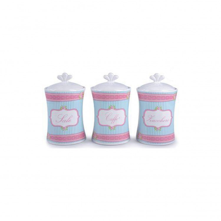 BARATTOLO - SET 3 PEZZI - CERAMICA - GRANDE - SWEET MOMENT