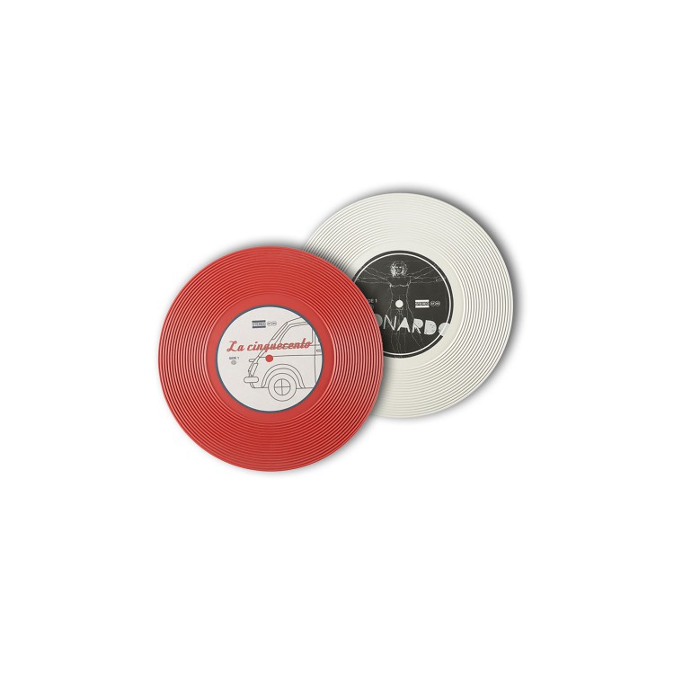 PIATTINO - SET 2 PEZZI - 22 CM - BIANCO-ROSSO - VINILE PIATTINO - SET 2 PEZZI - 22 CM - BIANCO-ROSSO - VINILE