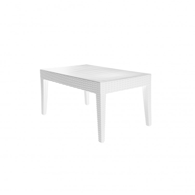 TAVOLINO RATTAN - ALASKA - 90 - BIANCO TAVOLINO RATTAN - ALASKA - 90 - BIANCO