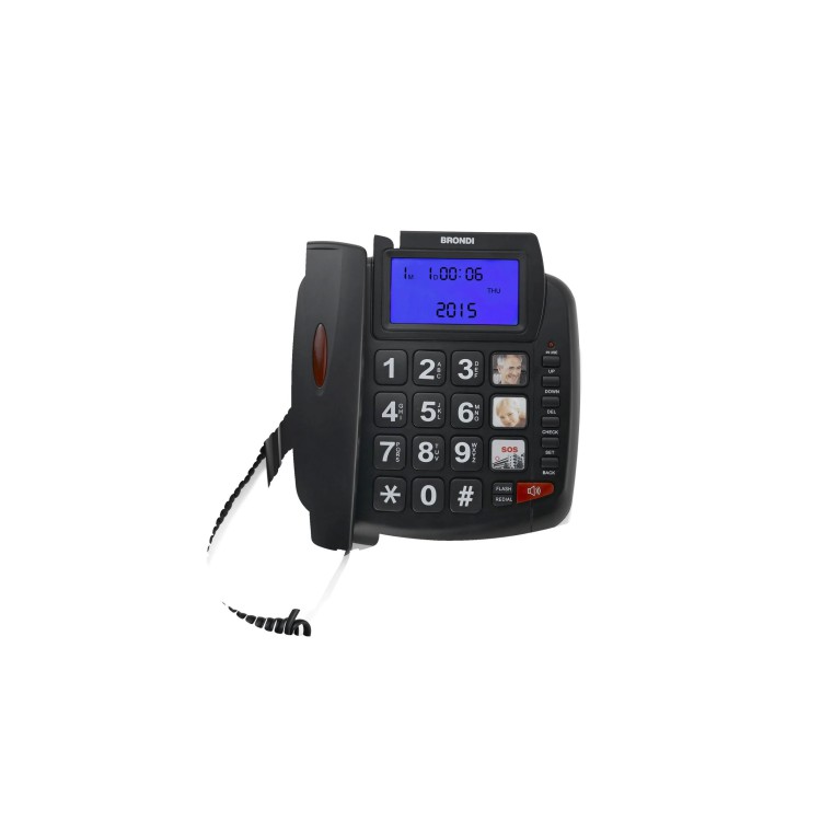 TELEFONO - BRAVO - NERO - 90LCD - TASTI GRANDI - BRONDI