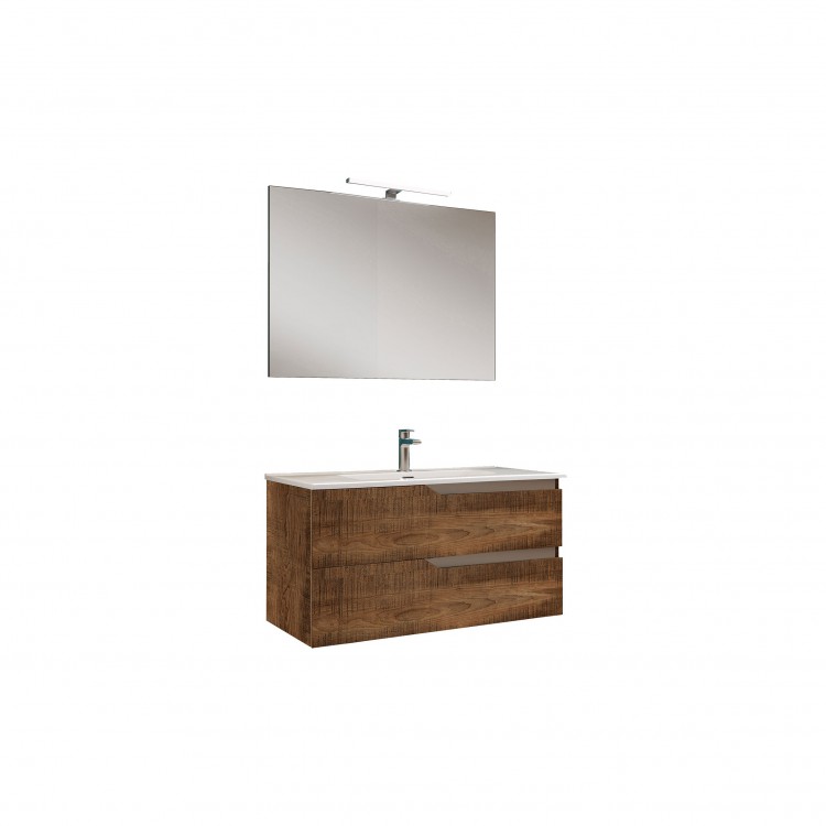 COMPOSIZIONE BAGNO - 100 - 2 CASSETTI - TABACCO - LINEA GRACE 2