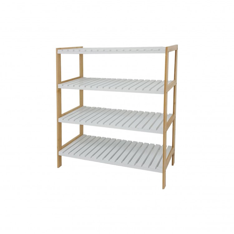 SCAFFALE - SCARPIERA - AXIS - 75 - IN BAMBOO-BIANCO SCAFFALE - SCARPIERA - AXIS - 75 - IN BAMBOO-BIANCO