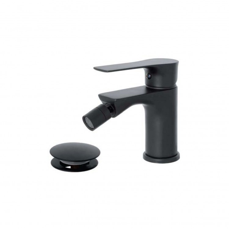 RUBINETTO MISCELATORE - BIDET - NERO - SERIE FLAT - FERIDRAS