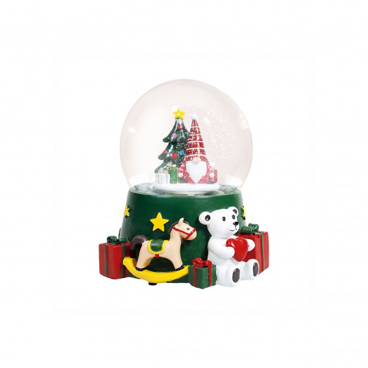 CARILLON - PALLA DI NEVE - ELFO - CON LUCI E MUSICA - BRANDANI