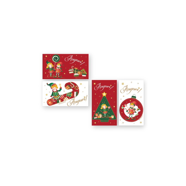 SOTTOBICCHIERI MAGNETI - AUGURI- SET 4 PEZZI - ELFOMAGIA - BRANDANI SOTTOBICCHIERI MAGNETI - AUGURI- SET 4 PEZZI - ELFOMAGIA - BRANDANI