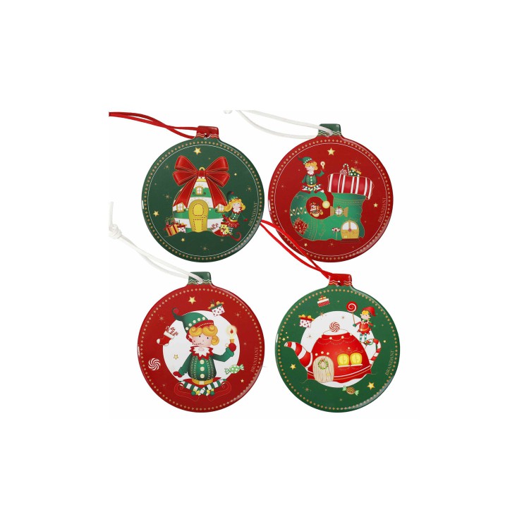 SOTTOBICCHIERI - TONDO - SET 4 PEZZI - ELFOMAGIA - BRANDANI