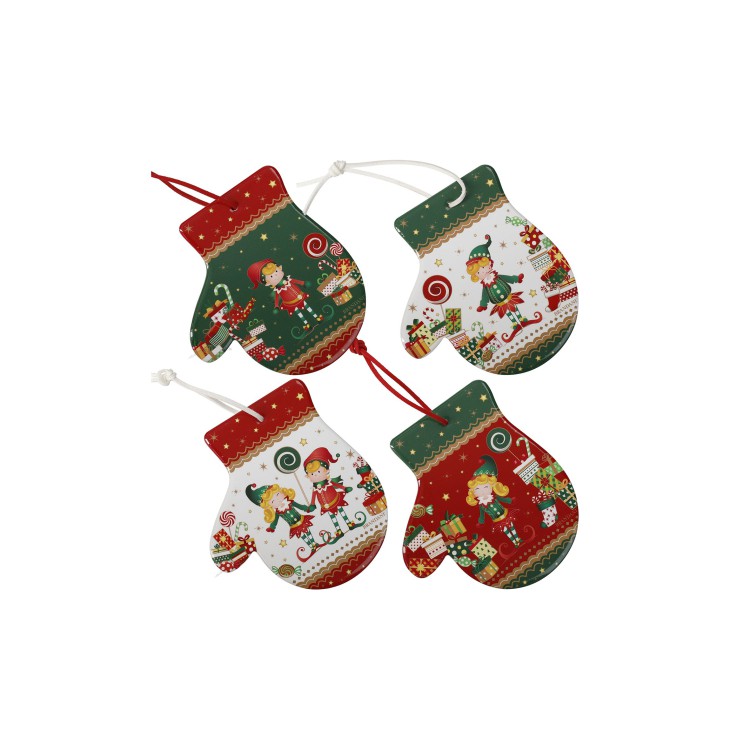 SOTTOBICCHIERI - GUANTINO - SET 4 PEZZI - ELFOMAGIA - BRANDANI