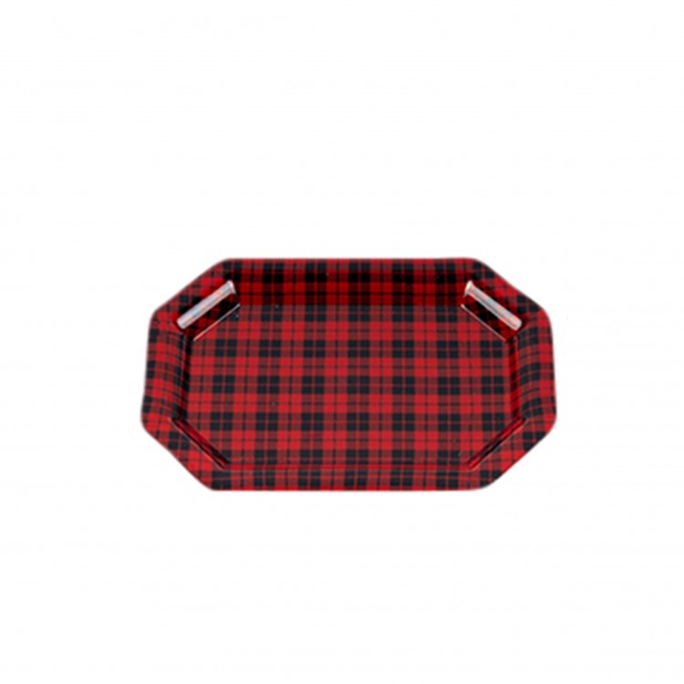VASSOIO - MELAMINA - TARTAN - 45,5 X 32 CM - NATALUNA