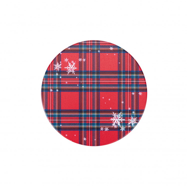 SOTTOBICCHIERE NATALIZIO - TARTAN ROSSO SOTTOBICCHIERE NATALIZIO - TARTAN ROSSO