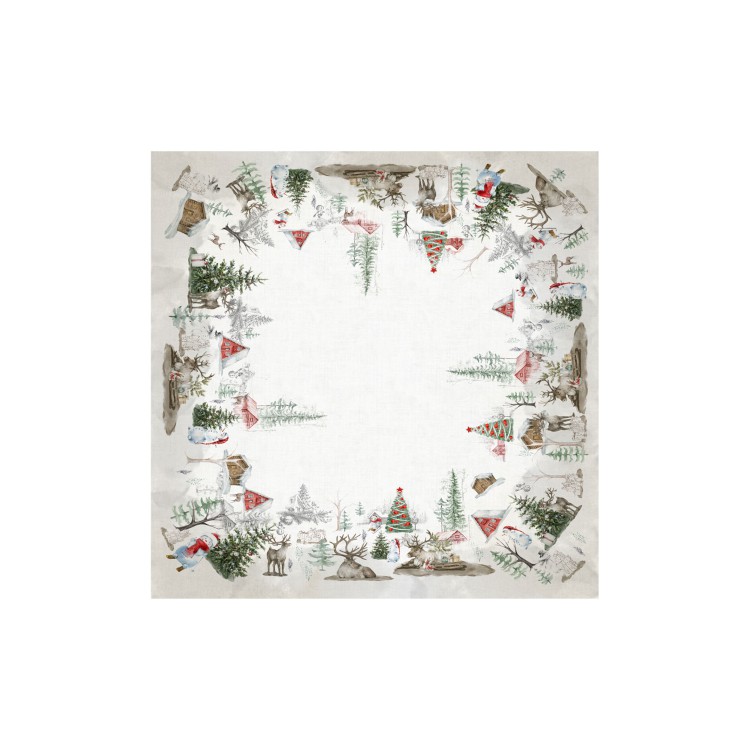 CENTROTAVOLA NATALIZIO - 90 X 90 CM - SNOW - TIFFANY XMAS - VINGI CENTROTAVOLA NATALIZIO - 90 X 90 CM - SNOW - TIFFANY XMAS - VINGI