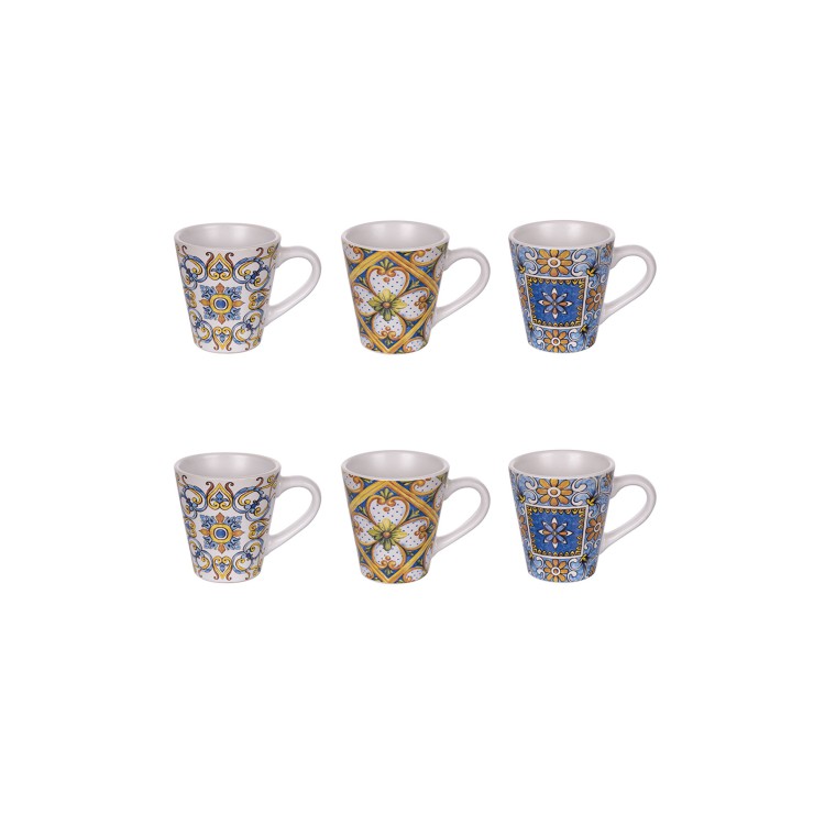 TAZZINA CAFFÈ - SET 6 PEZZI - SICILIA TAZZINA CAFFÈ - SET 6 PEZZI - SICILIA
