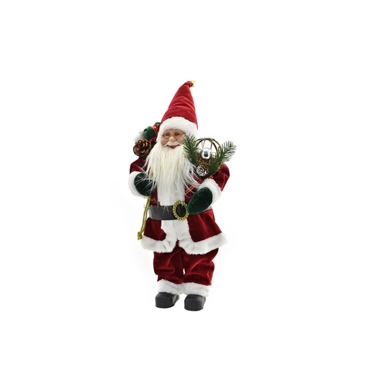 BABBO NATALE - PIGNE - 100 CM - ROSSO - NATALUNA