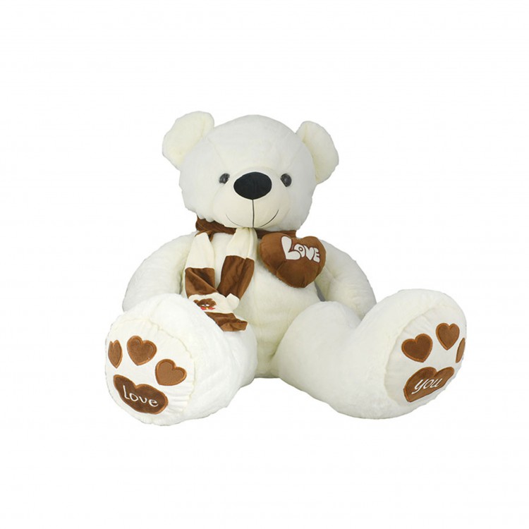 ORSETTO DI PELUCHE - CUORE - 80 CM - BIANCO - NATALUNA ORSETTO DI PELUCHE - CUORE - 80 CM - BIANCO - NATALUNA