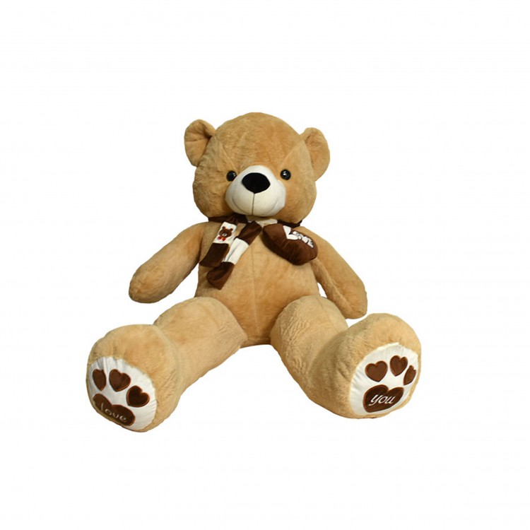 ORSETTO DI PELUCHE - CUORE - 100 CM - BEIGE - NATALUNA