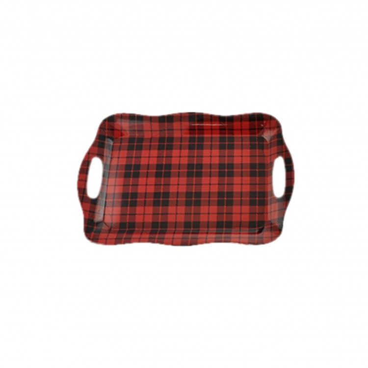VASSOIO - MELAMINA - TARTAN - 34 X 23 CM - NATALUNA