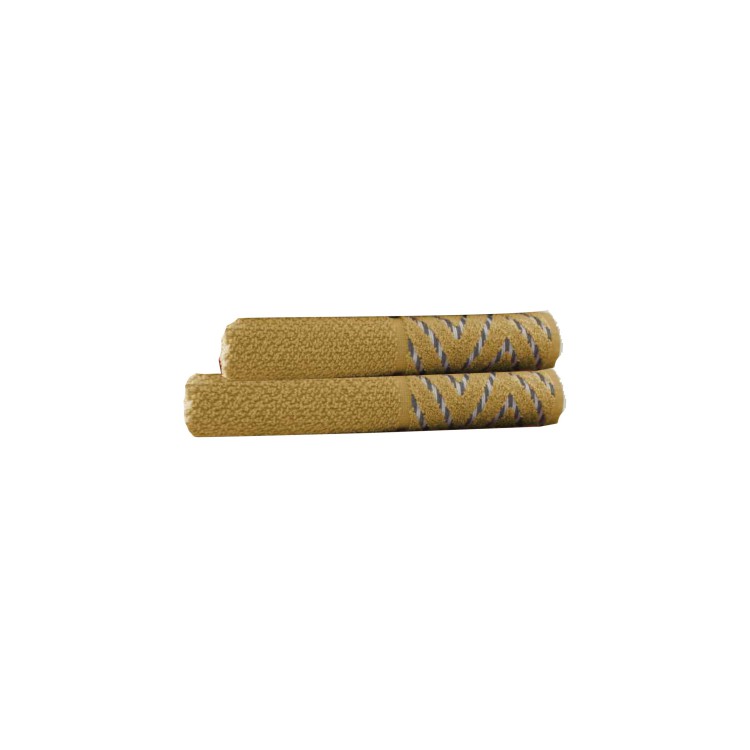ASCIUGAMANO - SET 2 PEZZI - OCRA-GRIGIO - CHEVRON BALZA