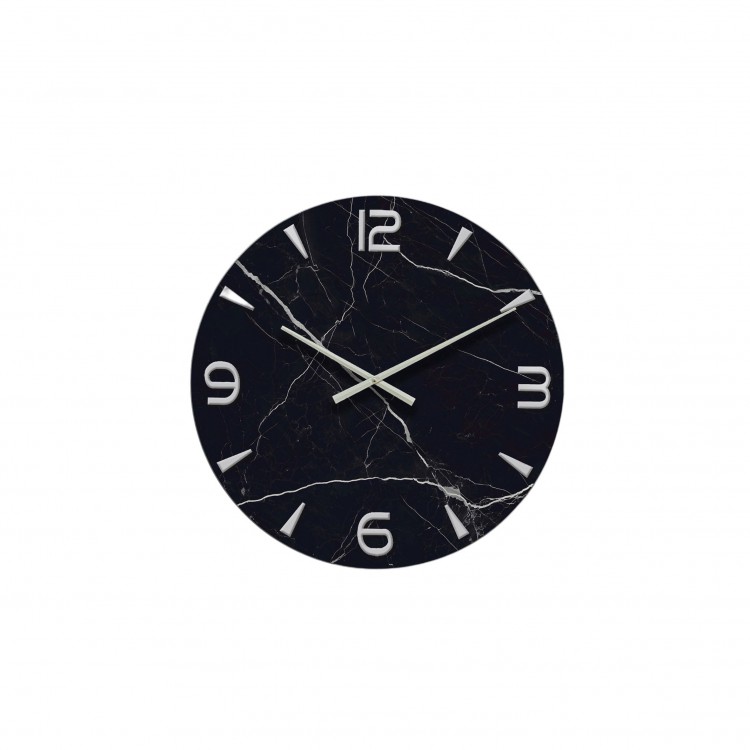 OROLOGIO - Ø 40 CM - DARK SILVER MARBLE