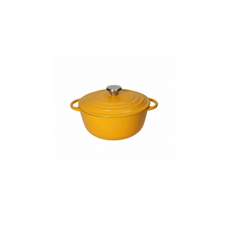 CASSERUOLA - COCOTTE - 3 LT - GHISA SMALTATA - GIALLO - BRANDANI