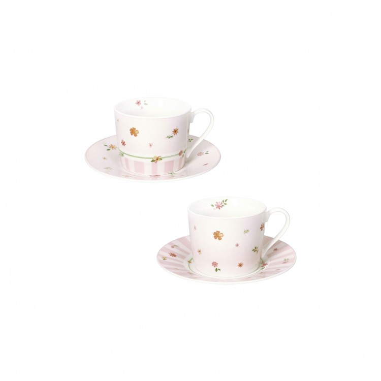 TAZZINA THÈ - SET 2 PEZZI - ROSA - POLLINE - BRANDANI