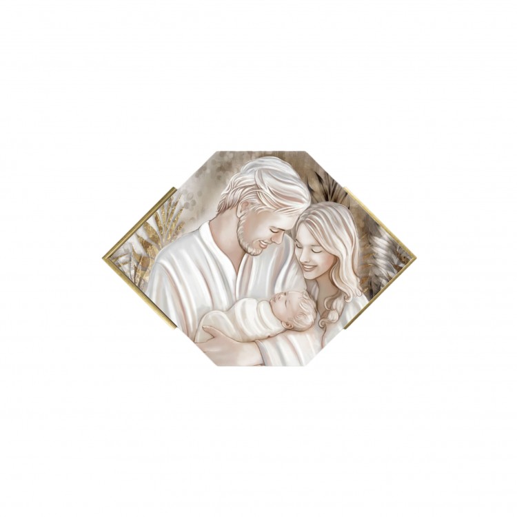 QUADRO - CAPOLETTO - SACRA FAMIGLIA - 85 X 58 CM - TORTORA-ORO QUADRO - CAPOLETTO - SACRA FAMIGLIA - 85 X 58 CM - TORTORA-ORO