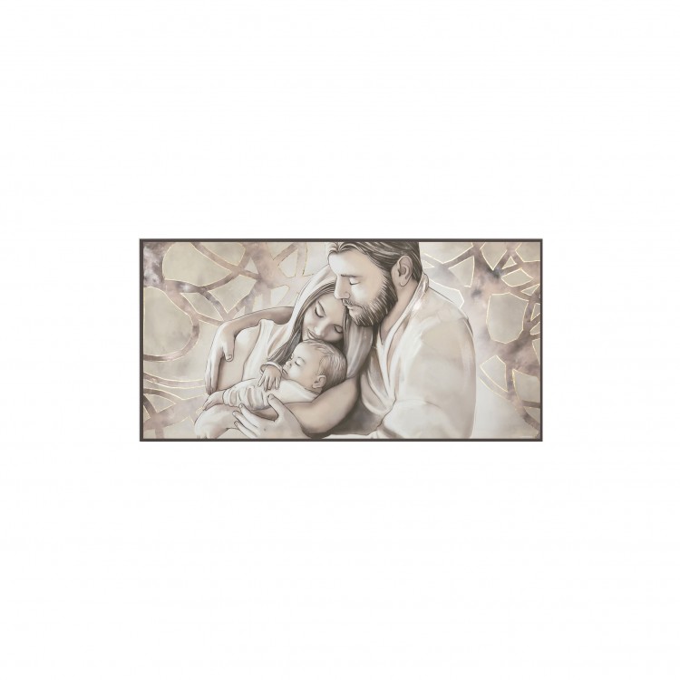 QUADRO - TELA - SACRA FAMIGLIA - 120 X 60 CM - TORTORA-ORO QUADRO - TELA - SACRA FAMIGLIA - 120 X 60 CM - TORTORA-ORO