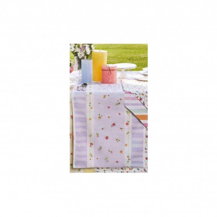 STRISCIA - FIORI MICRO E RIGHE - RIGHE - LILLA - POLLINE - BRANDANI STRISCIA - FIORI MICRO E RIGHE - RIGHE - LILLA - POLLINE - BRANDANI