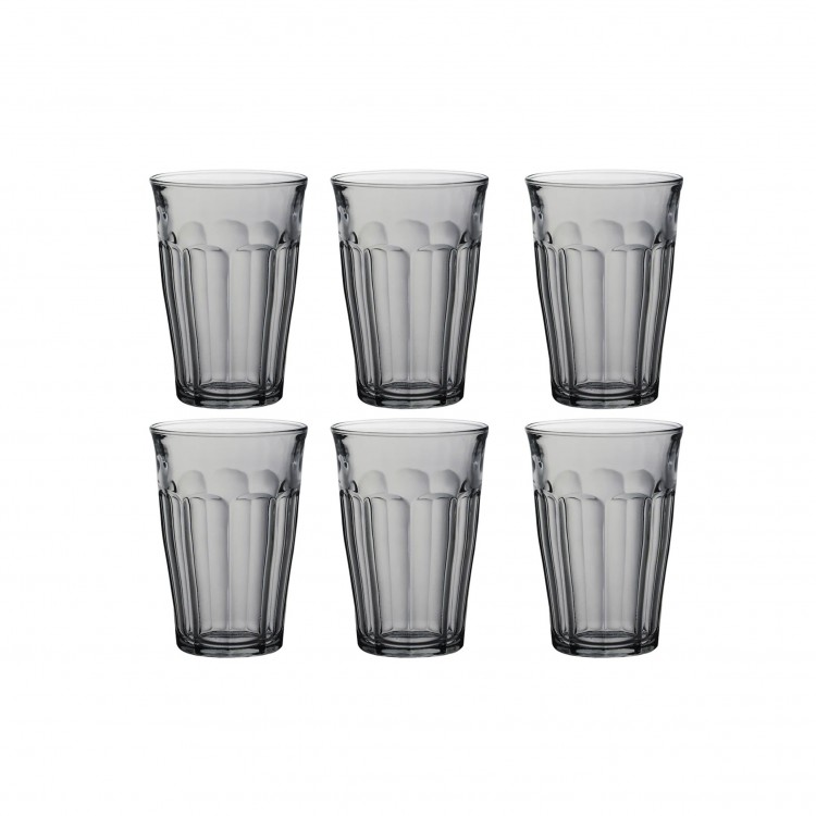 BICCHIERE - SET 6 PEZZI - DRINK - 36 CL - GRIGIO - LE PICARDIE - DURALEX