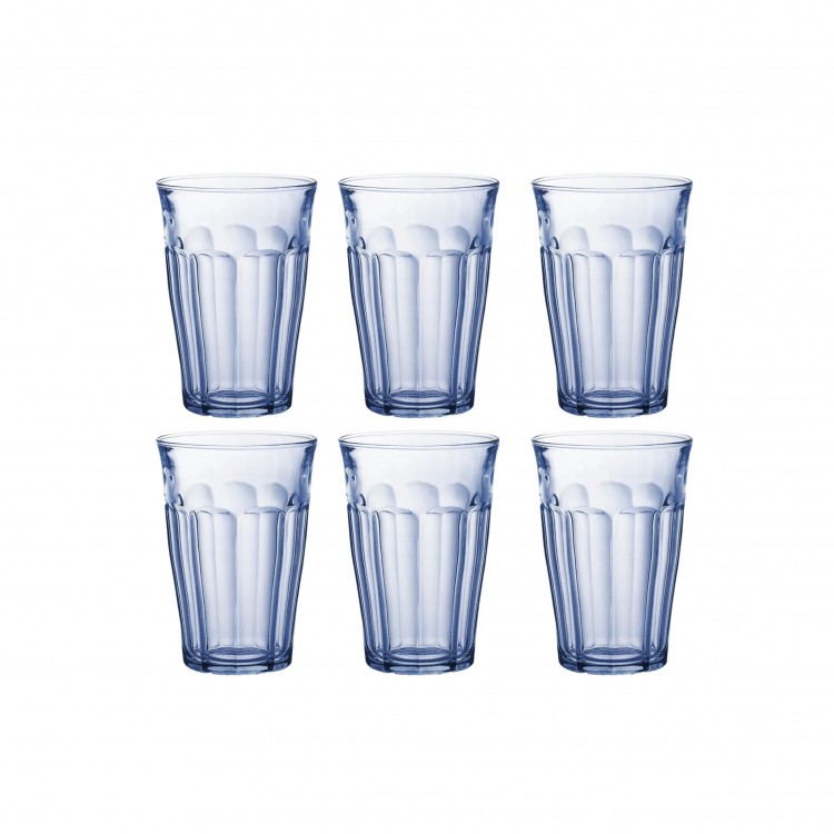 BICCHIERE - SET 6 PEZZI - DRINK - 36 CL - ACQUA MARINA - LE PICARDIE - DURALEX