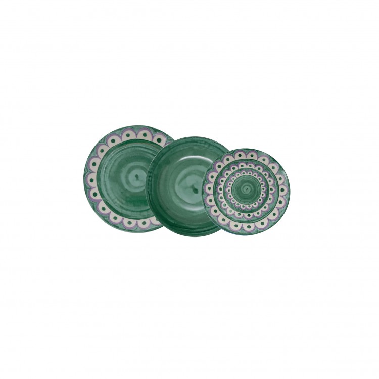 SERVIZIO PIATTI - 18 PEZZI - VERDE - TANGERI - VILLA ALTACHIARA SERVIZIO PIATTI - 18 PEZZI - VERDE - TANGERI - VILLA ALTACHIARA