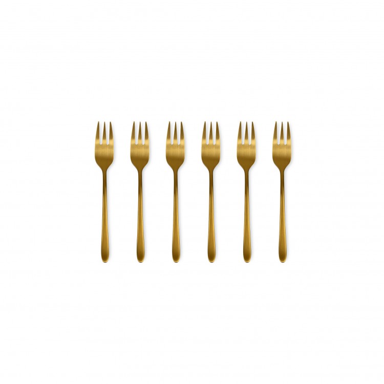FORCHETTINE - SET 6 PEZZI - ORO SATINATO - BARAZZONI