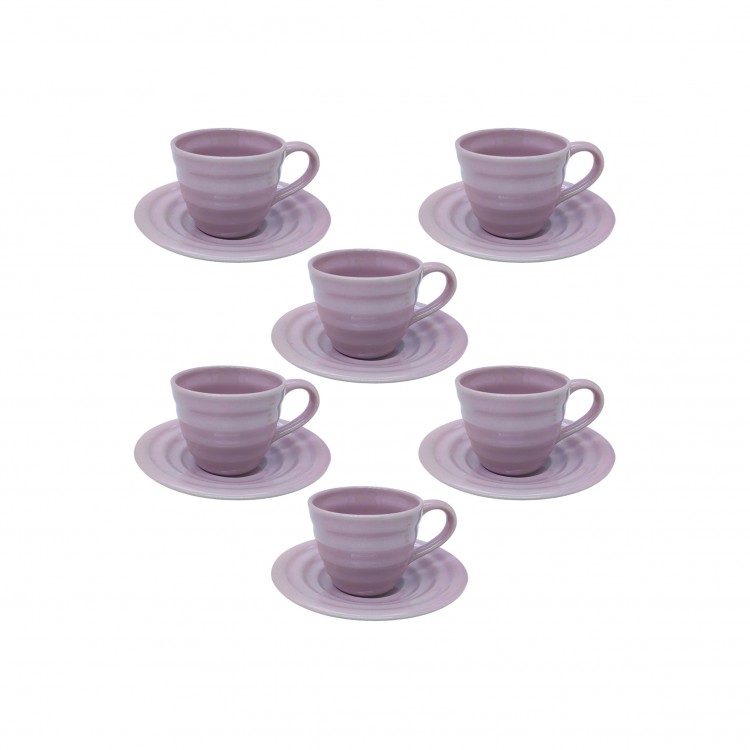 TAZZA CAFFÈ - SET 6 PEZZI - ROSA - NEW WAVE