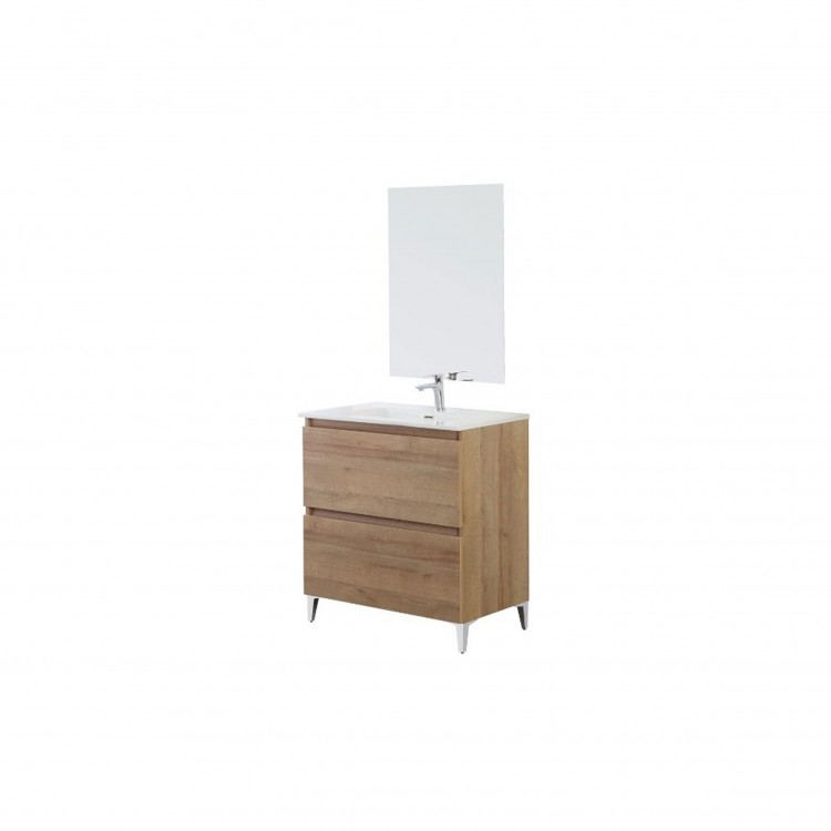 COMPOSIZIONE BAGNO - 2 CASSETTI - ROVERE - LINEA REVITAL - FERIDRAS