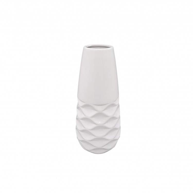 VASO - LUCIDO - WAVE - 25 CM - BIANCO VASO - LUCIDO - WAVE - 25 CM - BIANCO