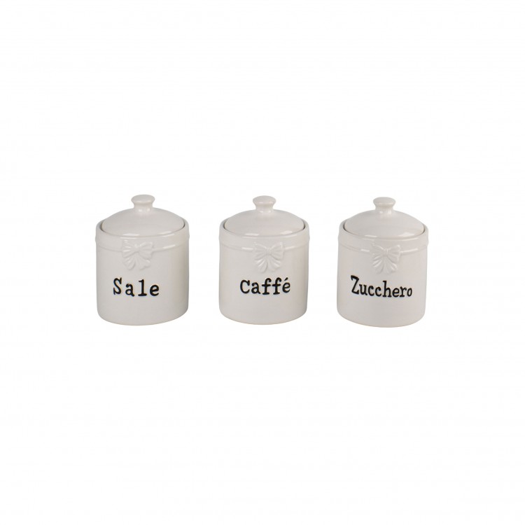 BARATTOLO - SET 3 PEZZI - FLAKE - BIANCO