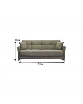 DIVANO - PRONTOLETTO - CLIC CLAC - LONDRA - TESSUTO - BEIGE